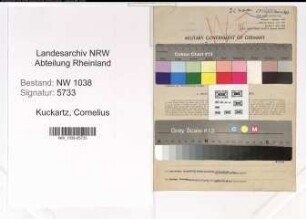 Entnazifizierung Cornelius Kuckartz , geb. 29.05.1896 (Clown)