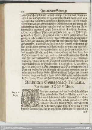 Am dritten Sontage nach Trinitatis