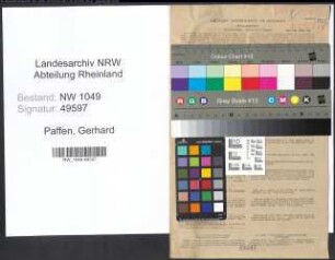 Entnazifizierung Gerhard Paffen , geb. 04.11.1887 (Wiegemeister)