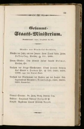 Gesammt=Staats=Ministerium.