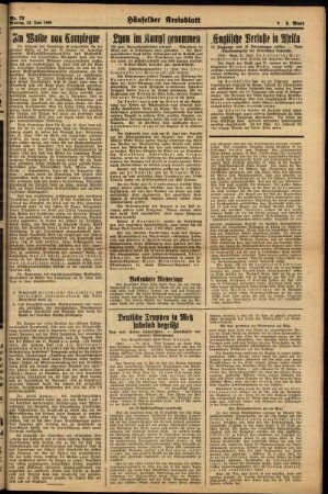 Zweite Ausgabe vom Montag, den 24. Juni 1940.