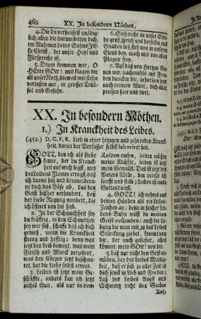 XX. In besondern Nöthen