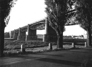 Eisenbahnbrücke Kitzingen/Main vor Staustufenbau