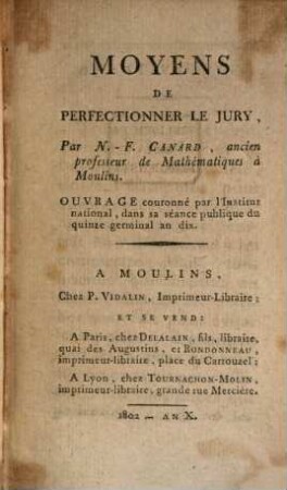 Moyens de perfectionner le Jury