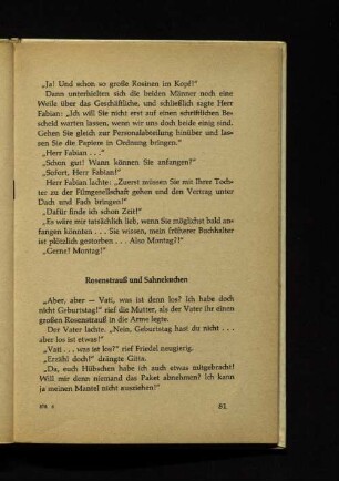 Rosenstrauß und Sahnekuchen