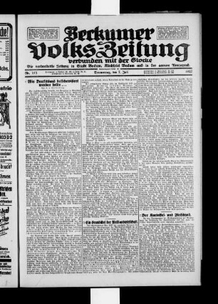 Beckumer Volks-Zeitung. 1921-1930