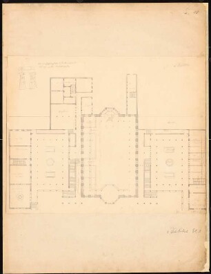 Börse, Berlin Schinkelwettbewerb 1853: Grundriss Erdgeschoss
