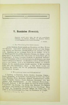 V. Rumänien (Románia)