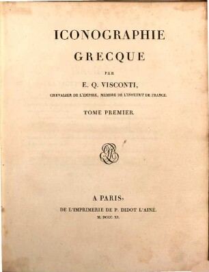 Iconographie Grecque, 1. [Hommes illustres]