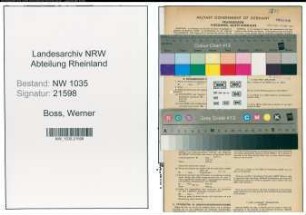 Entnazifizierung Werner Boss , geb. 26.02.1909 (Kaufmaennischer Angestellter)