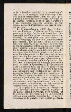 12-18, Le C. Lamétherie a publié dans le Journal ...