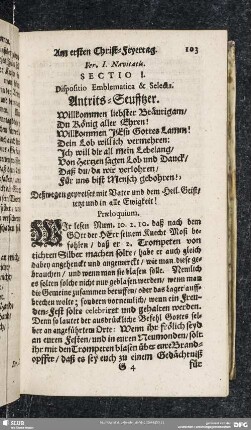 Am ersten Christ-Feyertag