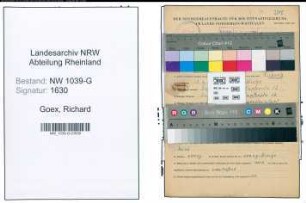 Entnazifizierung Richard Goex , geb. 18.06.1899 (Lehrer)