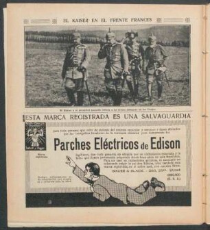 El Kaiser en el frente francés - [Fotografía]