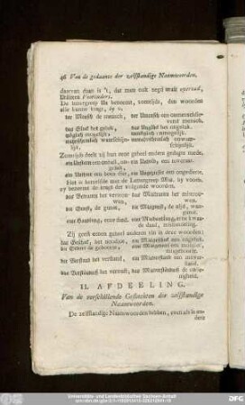 II. Afdeeling. Van de verschillende Geslachten der zelfstandige Naamswoorden.