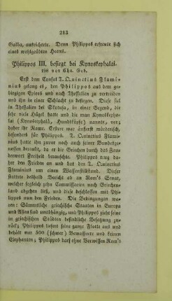 Phillipos III. besiegt bei Kynoskephalai. 198 vor Chr. Geb