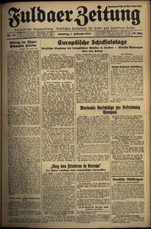 Ausgabe vom Samstag, den 02. Februar 1935.