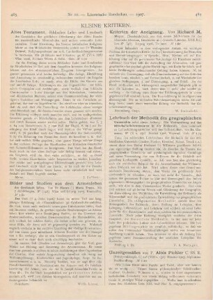 483-486 Kleine Kritiken