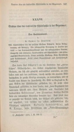 547-575 Studien über die italienische Philosophie in der Gegenwart