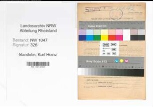 Entnazifizierung Karl Heinz Bandelin , geb. 21.04.1915 (Beamter)