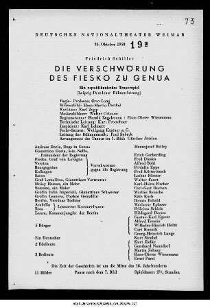 Die Verschwörung des Fiesko zu Genua