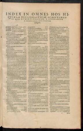 Index In Omnes Hos Historiae Ecclesiasticae Scriptores ...