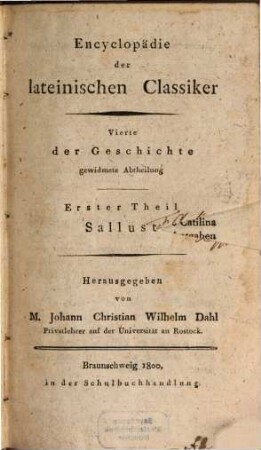 Sallust's Catilina
