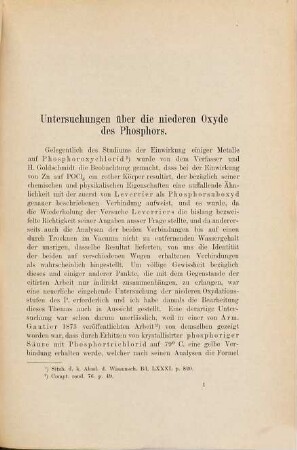 Untersuchungen über die niederen Oxyde des Phosphors : Inaug.-Diss. d. U. Zürich
