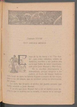 Capítulo XXVIII - Dos amigos menos