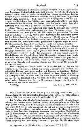 713-719, Hausordnung für die bayerischen Strafanstalten