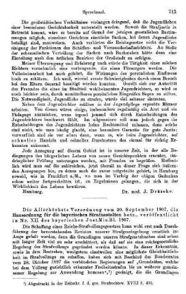 713-719, Hausordnung für die bayerischen Strafanstalten