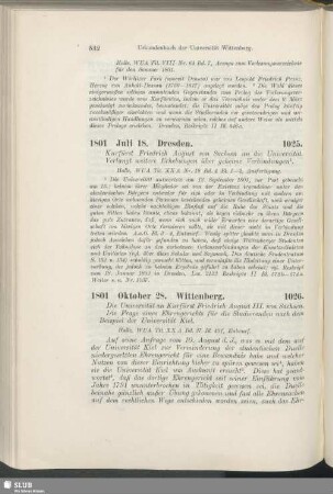 1025. 1801, Juli 18. Dresden