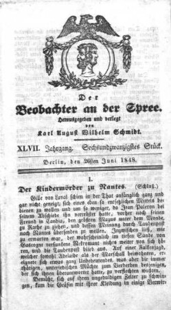 26. Stueck, 26. Juni 1848