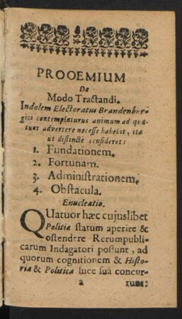Prooemium De Modo Tractandi.