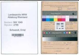 Entnazifizierung Ernst Schwandt , geb. 09.04.1915 (Bahnpolizist)