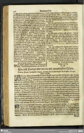 Auslegung des ein und zwantzigsten Psalms