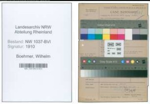 Entnazifizierung Wilhelm Boehmer , geb. 10.05.1897 (Kaufm.Angestellter)