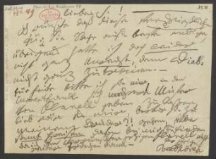 Brief an Anton Schindler : o.D. [Mai oder Juni 1823]