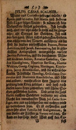 Vitae Clarissimorvm in re literaria Virorum Das ist: Lebens-Beschreibung Etlicher Hauptgelehrten Männer so von der Literatur profess gemacht : Worinnen Viel sonderbahre und notable Sachen, so wohl von ihren Leben, als geführten Studiis entdecket. Allen curieusen Gemüthern zu sonderbahren Nutzen und Vergnügen entworffen, 7 = 2,3