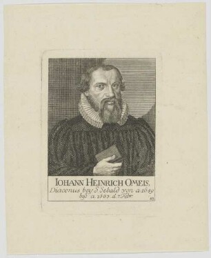 Bildnis des Iohann Heinrich Omeis