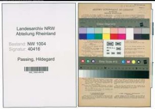 Entnazifizierung Hildegard Passing , geb. 12.11.1922 (Verw.Angestellte)