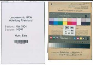 Entnazifizierung Else Horn , geb. 01.06.1900 ()