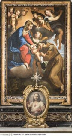 Maria überreicht dem heiligen Franziskus das Christuskind