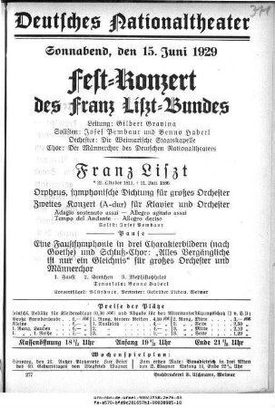 Fest-Konzert des Franz Liszt-Bundes