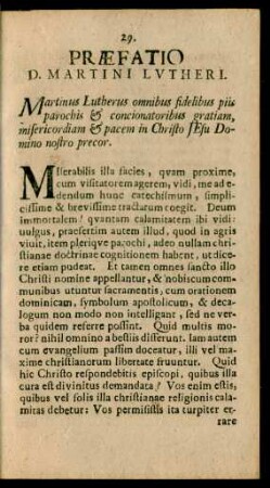 Praefatio D. Martini Lutheri.
