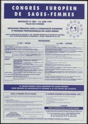 Sages femme du Monde: Prevention prenatale dans la communante europienne et praktique professionnelles des sages femmes (Vorgeburtliche Vorsorge in der Europäischen Gemeinschaft und berufliche Praxis der Hebammen)