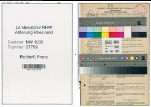 Entnazifizierung Franz Rotthoff , geb. 26.01.1911 (Kaufmann)