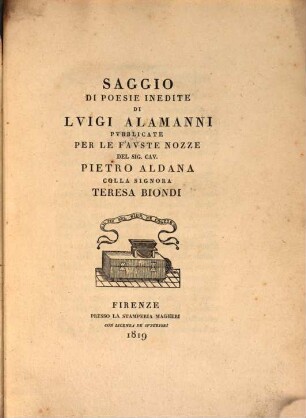 Saggio di poesie inedite