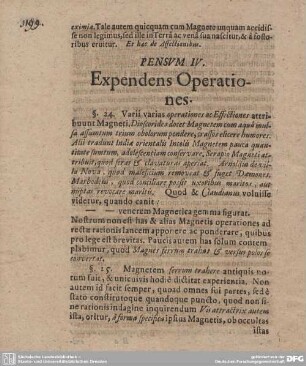 PENSUM IV. Expendens Operationes.