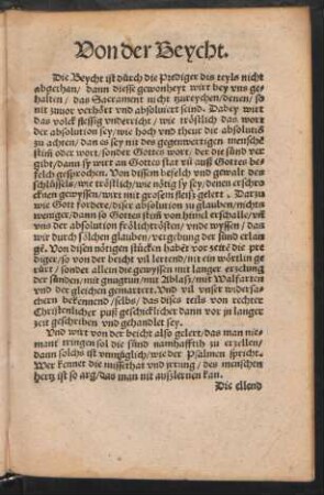 Von der Beycht.